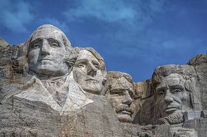 Happiness on Mount Rushmore